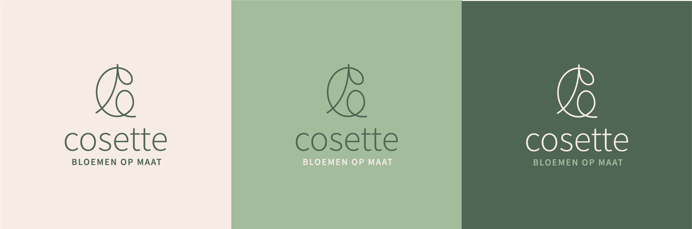 logo's Cosette op verschillende kleuren 